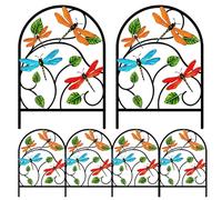 Decorative Garden Fence - Outdoor Landscape Border Edging | Floral Yard Divider Fencing, Arched Fencing for Dogs & Rabbits, 6 Pieces Flower Plant Edging Fence Panel for Outdoor Garden Yard Patio Lands