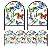 Decorative Garden Fence - Outdoor Landscape Border Edging | Floral Yard Divider Fencing, Arched Fencing for Dogs & Rabbits, 6 Pieces Flower Plant Edging Fence Panel for Outdoor Garden Yard Patio Lands