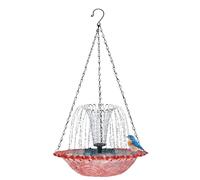 Decorative Garden Fountain - Artistic Bird Feeder | Sunlight Capturing Basin for Parakeets, Charming Courtyard Bowl for Hummingbirds, Elegant Patio Stand for Parrots, Durable Balcony Accessory