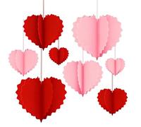 Decorative Heart Pendants, Valentines Holiday Ornaments, Romantic Love Shape For Hanging Display, Lightweight Sturdy Construction, Seasonal Decor Accessories, Garden Porch Party Family Use