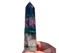 Decorative Ornaments Fluorite Crystal Column Magic Wand Obelisk Point (Size : 1100-1200g)