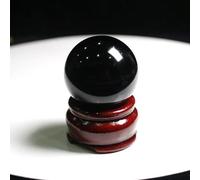Decorative Ornaments Obsidian Ball Quartz Crystal Ball with Stand (Size : 3cm)