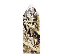 Decorative Ornaments Sphalerite Crystal Cave Obelisk Quartz Crystal Column (Size : 600-650g)