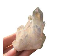 Decorative Ornaments White electroplated Quartz Crystal Cluster Garden Decoration Gift