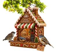 Decorative Outdoor Bird Feeder - Christmas Resin, Backyard Feeder | Backyard Hummingbird Feeder for Home Apartment Garden Yard Porch Patio Balcony Backyard Tree