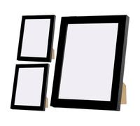 Decorative Photo Frame - 8x10in Poster Holder for Desk | Pack of 3 Black Frames with Sleek Style, Display for Home Bedroom Living Room Dorm Apartment Wedding Party Holiday Event