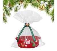 Decorative Present Basket - Christmas Hamper Box for Families | Stylish Present Container for Birthday, Housewarming, Holiday Gathering, Seasonal Treats and Home Decor