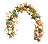 Decorative Pumpkin Garland, Thanksgiving Party Supplies, Maple Leaves Decorative Garland, Fall Vine, Kitchen Table Garland, Thanksgiving Living Room Decor, Pumpkin Flower Decorative Vine