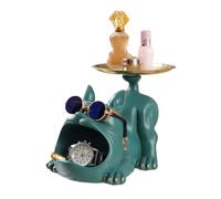 Decorative Resin Bulldog Figurine, Storage Box, Aesthetic Desk Organizer For Living Room Entryway Table | Key Bowl - Bulldog Jewelry Dish | Key Holder Bowl Candy Dish Bulldog Jewelry Tray