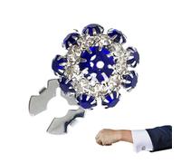Decorative Rhinestone Studs - Removable Floral Garment Accents, Elegant Glistening Crystal Fasteners with Intricate Petal Details, High Shine Light Refraction Finish, Ideal for Workplace Fashion