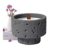 Decorative Scented Candle - Elegant Tealight Candle Holder, 5.7x7.5x5.7cm Scented Torch with Elegant Finish, Cement Natural Soy Candles with Design, Pillar Fragrance Wax, Relaxation Wax for Home