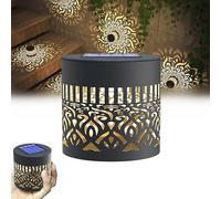 Decorative Solar Mandala Lights, Solar Mandala Lights Outdoor,Mandala Theme Waterproof Fence Light for Garden Post Patio Backyard Yard Decor (1 pcs)