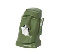 Decorative Tissue Box - Easter Island Statue Design with Napkin Holder and Sunglasses Rack, Multifunctional Desktop Organizer for Home Dorm Office Bathroom Bedroom, Art Decor Accent