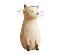 Decorative Vase Ornament, Whimsical Cat Design, Desk Accessory with Unique Style, 7.48x2.99x2.99inches Bookshelf Decor with Artistic Detail, Home Decoration, Gift for Living Room Dining Table Bedroom