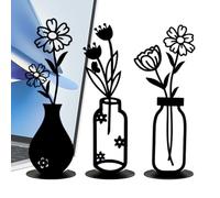 Decorative Vessel Collection - Design Collection, Aesthetic Vessel for Wall Art Sculpture, Acrylic Decorative Sculpture with Metal Feature, Living Room Kitchen, Stylish Holder for Farmhouse Apartment