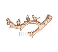 Decorative Wall Hook | Bird on Branch 3D Design for Towels/Coats/Hats | Golden Synthetic Material Hook for Kitchen/Bathroom/Cafe | Rustproof & Water - (Small size (29.5cm))
