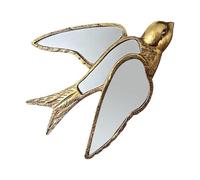 Decorative Wall Mirror - Resin 21.5x17.5x3.5cm | Swallow Shaped Vintage Art Wall Hanging Mirror | Elegant Entryway Hallway Bedroom Living Room Bathroom Nursery Home Office Closet Walļ