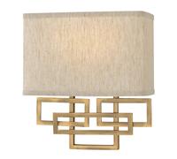 Decorativo Aplique Chino Color Crema Bronce Anguloso Premium Diseño Lámpara Sala