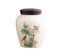 Decorativo Artesanías de decoración del hogar, tarro de almacenamiento de té de hojas sueltas, caja de té de cerámica, tarro de azúcar chino Vintage for invitados Contenedor(Grande)