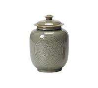 Decorativo Bote de té Celadon, bote sellado, almacenamiento de té for el hogar, tarro de almacenamiento organizador for personas mayores Vintage Contenedor