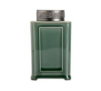 Decorativo Bote de té de celadón chino, almacén de té de cerámica, tarro de almacenamiento sellado de té Puerh for el hogar Contenedor
