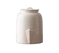 Decorativo Bote de té de flor de ciruelo en relieve de porcelana blanca, tarro de sellado grande for el hogar, bote vacío, adornos decorativos de cerámica Contenedor(Grande)
