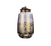 Decorativo Bote de té de hojas sueltas, tarro de almacenamiento for el hogar, tarro vacío de vidrio, tapa de madera, tarro sellado for almacenamiento de té Contenedor