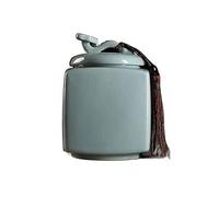 Decorativo Bote de té de horno Ru Retro chino, tarro de almacenamiento sellado de cerámica, porcelana decorativa de lujo Contenedor