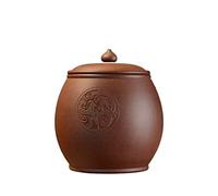 Decorativo Bote de té Zisha de lujo con tapa hermética, tarros de almacenamiento de té de estilo chino vintage, latas de té tradicionales, latas de té for cocina, especias, té, café, condimentos (marr