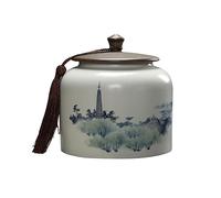 Decorativo Caja de embalaje de té de hojas sueltas Botes sellados de cerámica vacíos Té blanco Té negro Té verde Botes de té Longjing Contenedor