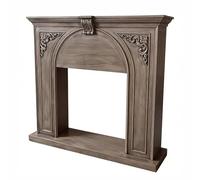Decorativo Chimenea de madera fresno envolvente repisa decorativa arqueada adornada tradicional