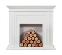 Decorativo Chimenea de madera maciza repisa chimenea decorativa clásica envolvente independiente(Pequeño)