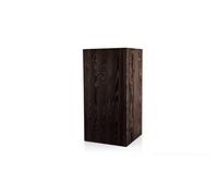 DECORATIVO Columna rústica de madera hecha a mano para flores, figuras o velas, estable y duradera, color negro, 80 x 40 x 40 cm
