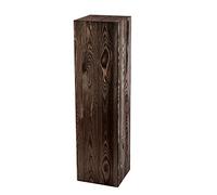 DECORATIVO Columna rústica de madera hecha a mano para flores, figuras o velas, estable y duradera, color negro, 75 x 20 x 20 cm