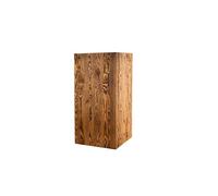 DECORATIVO Columna rústica de madera para flores o velas, hecha a mano, estable y duradera, color nogal, 80 x 40 x 40 cm