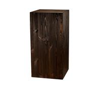 DECORATIVO Columna rústica de madera para flores o velas, modna decoración para salón, hecha a mano, estable y duradera, color nogal oscuro, 80 x 40 x 40 cm