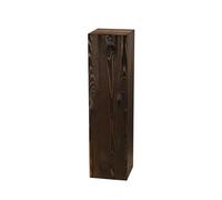 DECORATIVO Columna rústica de madera para flores o velas, modna decoración para salón, hecha a mano, estable y duradera, color nogal oscuro, 75 x 20 x 20 cm