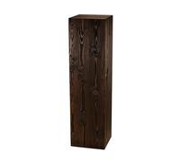 DECORATIVO Columna rústica de madera para flores o velas, modna decoración para salón, hecha a mano, estable y duradera, color nogal oscuro, 110 x 30 x 30 cm