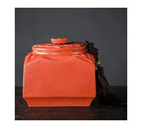 Decorativo Contenedores de almacenamiento de té de la suerte y la riqueza de estilo chino vintage, contenedores de cerámica for almacenar alimentos for el hogar, elegante regalo de decoración for el h