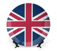 Decorativo de Porcelana China con la Bandera del Reino Unido de Gran Bretaña e Irlanda del Norte. Decorativo de Porcelana China de 20 cm. Decoración de Pared para el hogar.