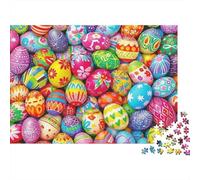 Decorativo Festivo 1000 Piezas Rompecabezas Huevos de Pascua Adulto Papel Grueso Puzzle Regalo para Decoración de Pared 70x50cm/1000pcs