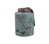 Decorativo Frasco de té de cerámica con diseño de craquelado, tarro de almacenamiento de té de hojas sueltas, bote vacío sellado pequeño for viajes al aire libre Contenedor