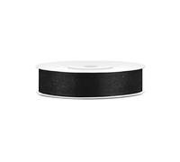 Decorativo Grosgrain cinta para manualidades, decoración para el hogar, año nuevo, cumpleaños, boda, bautizo, nacimiento, regalo de Navidad cintas, mezcla de colores, 15 mm/25 M, negro, 15mm/25m