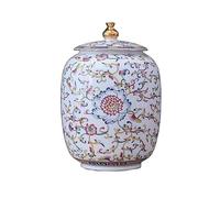 Decorativo Hermoso tarro de sellado de esmalte de cerámica, tarro de almacenamiento Retro chino for el hogar, adornos decorativos Contenedor