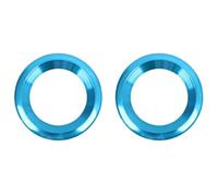 Decorativo Interior 2 Uds Altavoz De Coche Embellecedor Circular Cubierta De Altavoz De Audio Anillo Decorativo Para Civic 10th 2016-2019 Aleación De Aluminio Interior Coche(Azul)