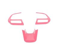Decorativo Interior Cubierta Decorativa Para Volante De Fibra Carbono ABS Accesorios Interiores Para Jeep Para Renegade 2015+ Para Jeep Para Compass 2017-2020 Interior Coche(Pink)