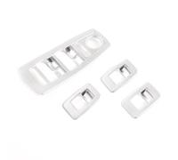 Decorativo Interior Para X3 E83 2006-2010 ABS Cromo/fibra Carbono Interruptor Elevación Ventana Coche Moldura Cubierta Marco Pegatinas Accesorios Coche Interior Coche(Plata)
