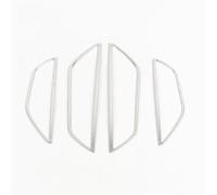 Decorativo Interior Pegatinas De Marco Decorativo Para Altavoz Audio Puerta Estilo Coche Para Q3 2019-2022 Interiores Acero Inoxidable Tiras Embellecedoras Pegatinas Decorativas(Plata)