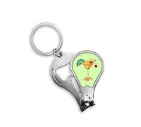 Decorativo jugo de fruta hermosa Cucoloris uñas Clipper cortador abridor llavero tijera