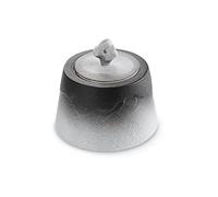 Decorativo Lata de té de porcelana de estilo chino, superficie esmaltada al horno mate, recipientes de almacenamiento de té de cerámica con tapa hermética, bote de té for almacenar especias de té suel